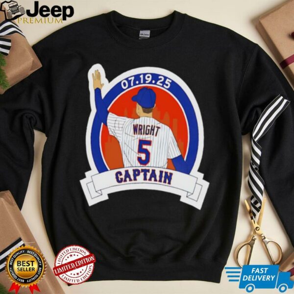 David Wright Captain New York Mets baseball player graphic shirt