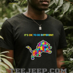 Detroit Lions Autism Awareness It’s ok to be different Shirt
