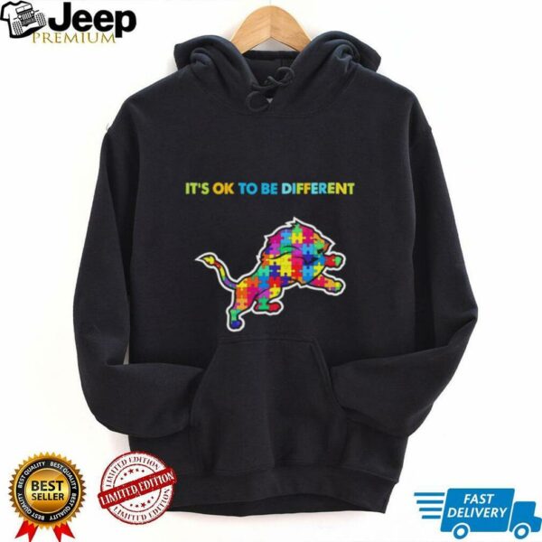 Detroit Lions Autism Awareness It’s ok to be different Shirt