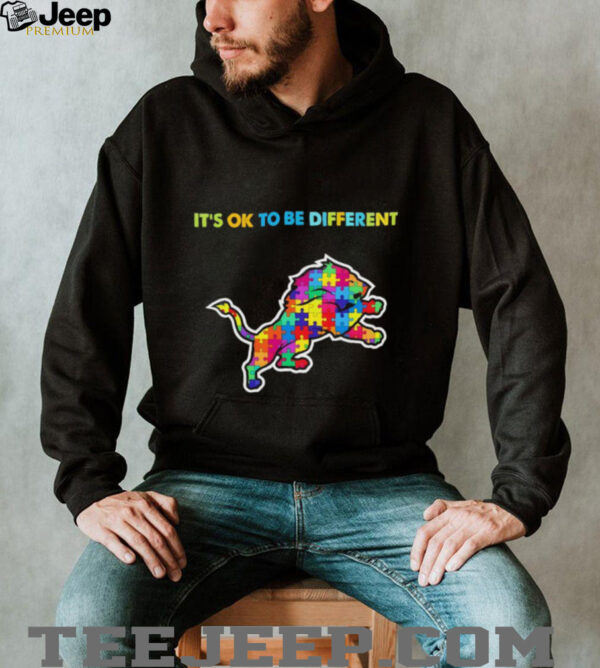 Detroit Lions Autism Awareness It’s ok to be different Shirt