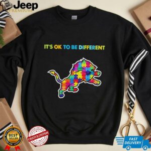 Detroit Lions Autism Awareness It’s ok to be different Shirt