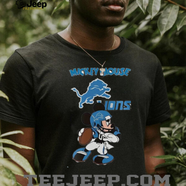 Detroit Lions Football Nfl X Mickey Mouse Movie Baseball Shirt