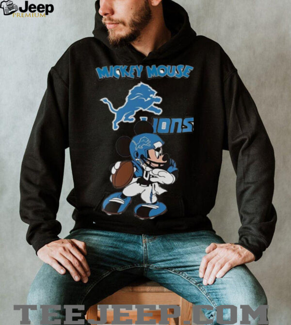 Detroit Lions Football Nfl X Mickey Mouse Movie Baseball Shirt