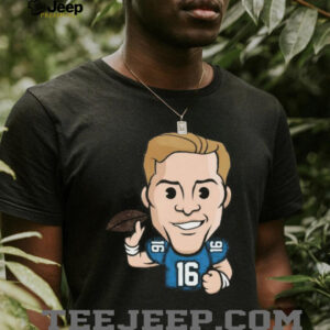 Detroit Lions Jared Goff Emoji Washed Oversized Vintage Men’s Shirt