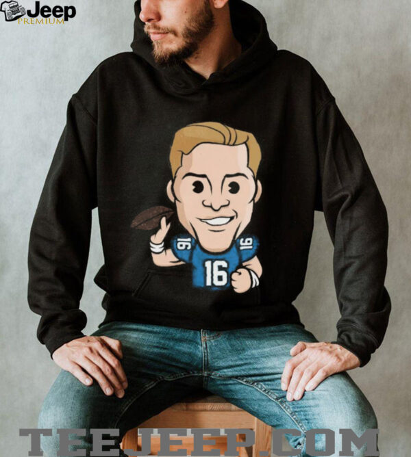Detroit Lions Jared Goff Emoji Washed Oversized Vintage Men’s Shirt