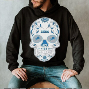 Detroit Lions Skull Printed Vintage Men's Oversized Shirt