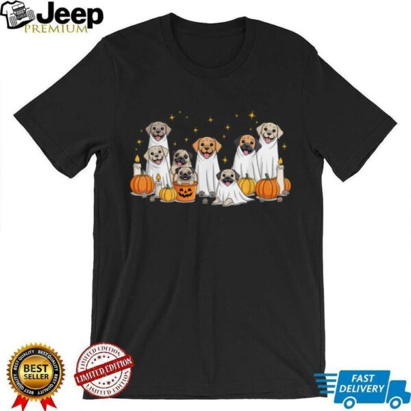 Dogs Ghosts Cute Dogs Dressed As Ghost Halloween Dog Shirt