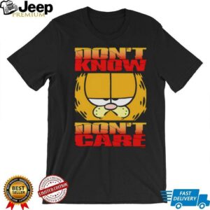 Don’t know don’t care orange cat shirt