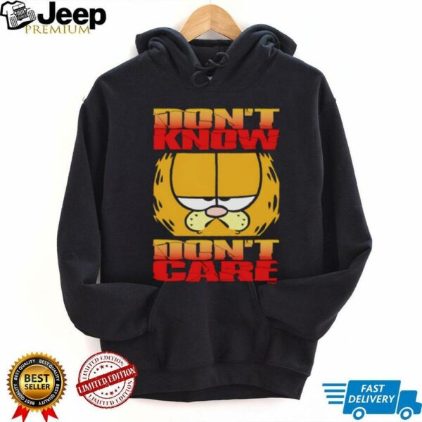 Don’t know don’t care orange cat shirt