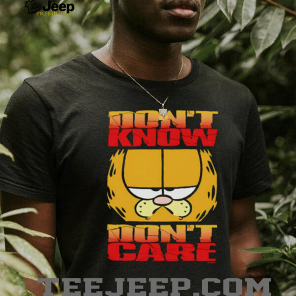 Don’t know don’t care orange cat shirt