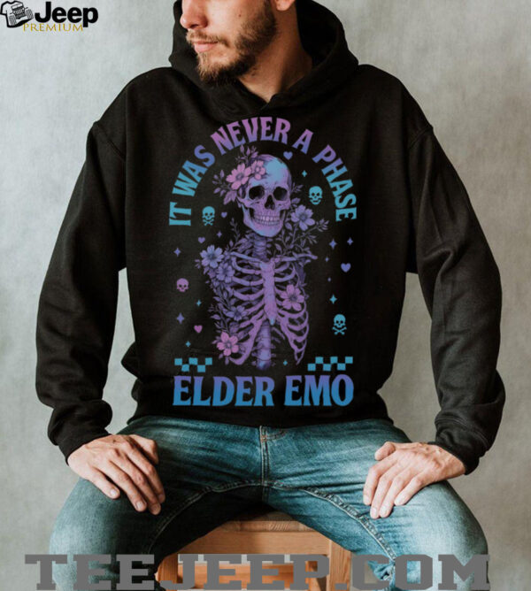 Elder Emo Club Skeleton It Was Never A Phase Sweatshirt