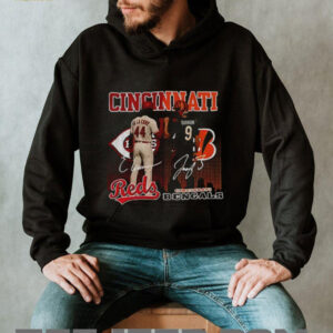 Elly De La Cruz Cincinnati Reds Joe Burrow Cincinnati Bengals signature sports shirt