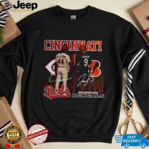 Elly De La Cruz Cincinnati Reds Joe Burrow Cincinnati Bengals signature sports shirt