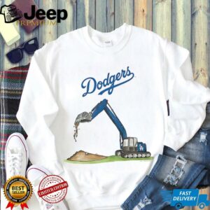 Excavator vs Los Angeles Dodgers MLB Baseball sports fans shirt