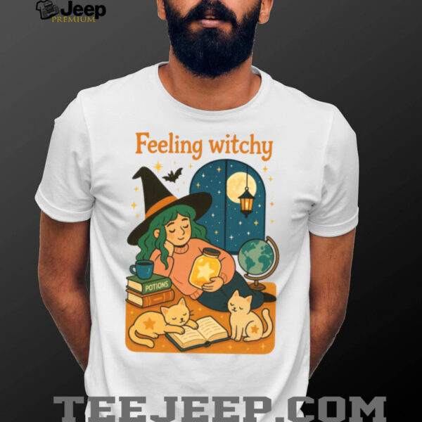 Feeling Witchy Magical Cozy Night Vibes Shirt