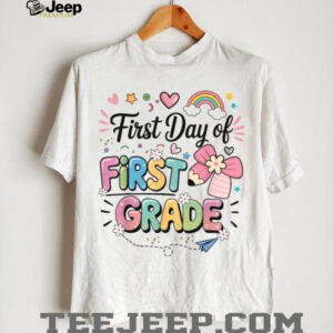 First Day Of First Grade Back To School Teacher Girls Shirt