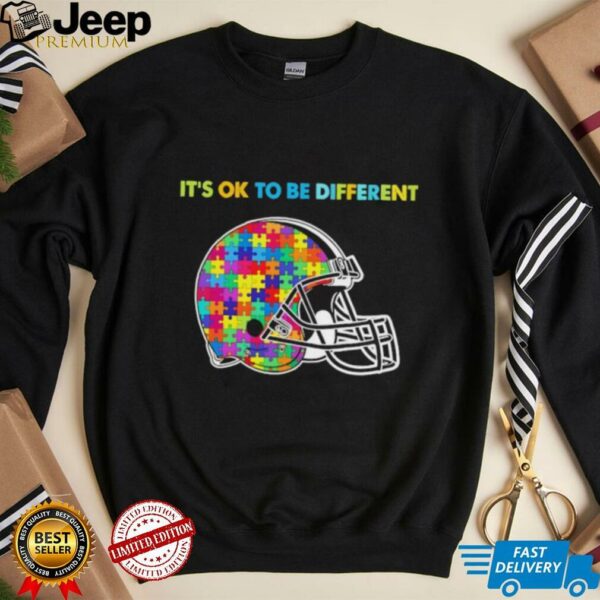 Football Helmet Autism awareness It’s ok to be different Shirt