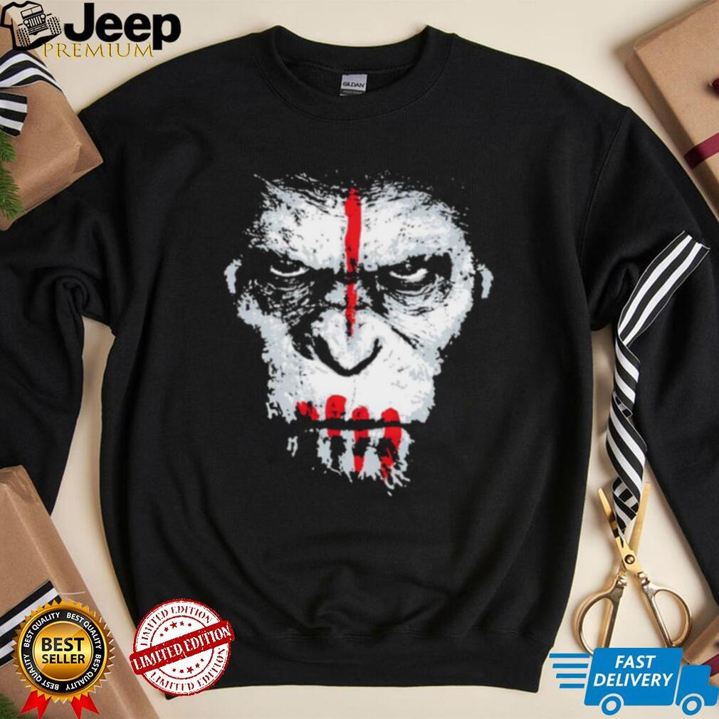 Freedom monkey shirt design with a vibrant, energetic monkey