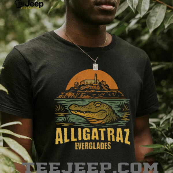 Funny Meme Florida Everglades Alligatraz Alligator Alcatraz T Shirt