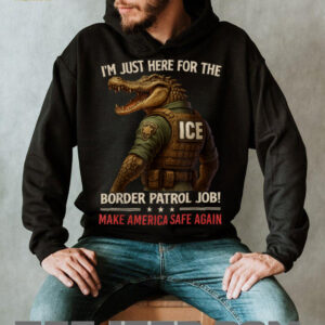 Funny Men Alligator Ice Nature’s Own Border Patrol Women Shirt