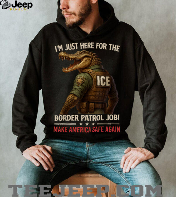 Funny Men Alligator Ice Nature’s Own Border Patrol Women Shirt