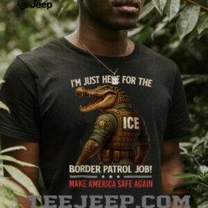 Funny Men Alligator Ice Nature’s Own Border Patrol Women Shirt