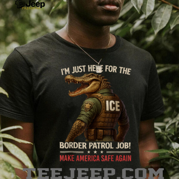 Funny Men Alligator Ice Nature’s Own Border Patrol Women Shirt