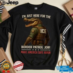 Funny Men Alligator Ice Nature’s Own Border Patrol Women Shirt