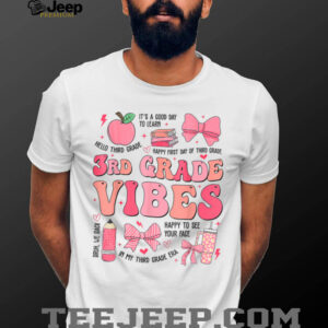 Girls 3rd Grade Vibes Coquette Bow Back To School Teacher...