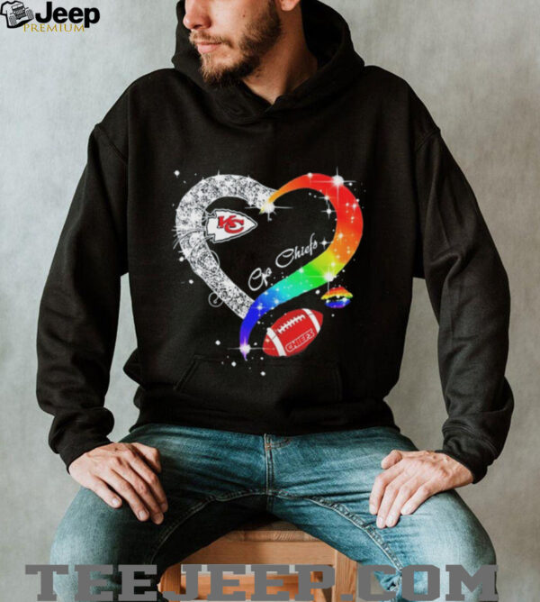 Go Kansas City Chiefs Diamond Heart Lgbt Pride T shirt