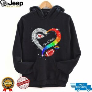 Go Kansas City Chiefs Diamond Heart Lgbt Pride T shirt