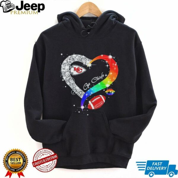 Go Kansas City Chiefs Diamond Heart Lgbt Pride T shirt