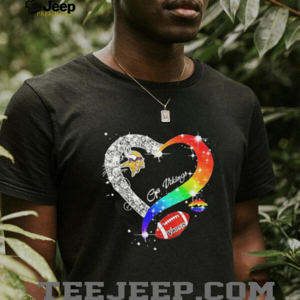 Go Minnesota Vikings Diamond Heart Lgbt Pride T shirt