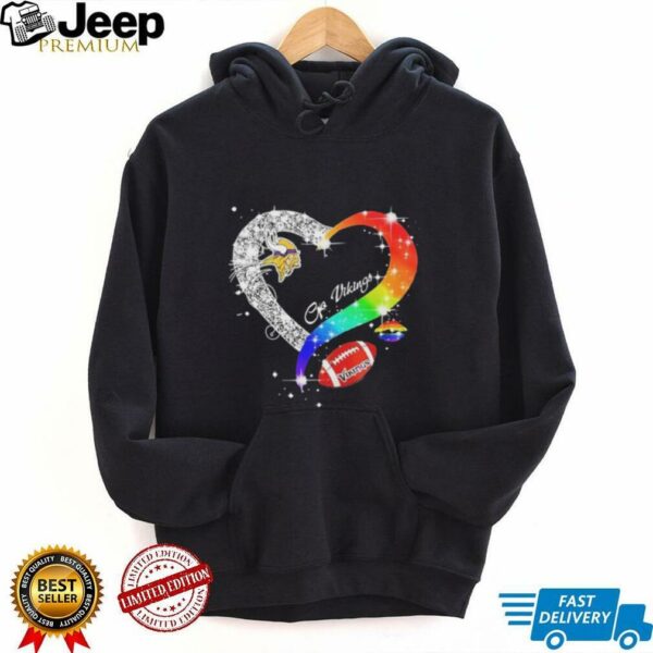 Go Minnesota Vikings Diamond Heart Lgbt Pride T shirt