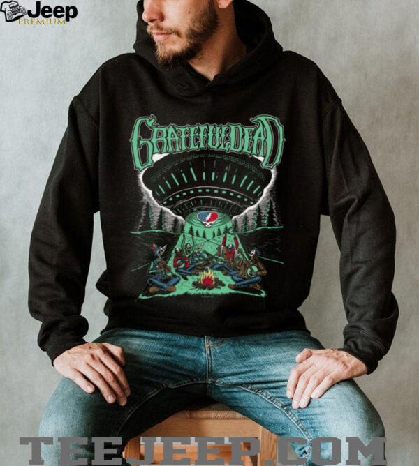Grateful Dead Skeletons and Aliens Camping Band Shirt