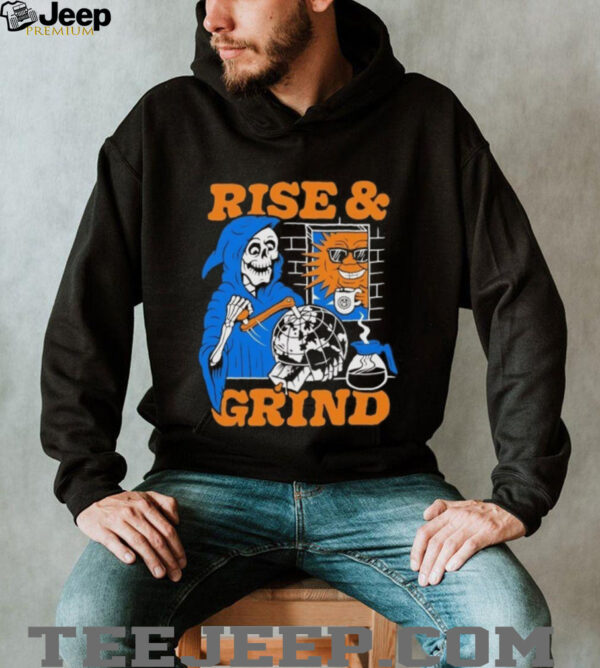 Grim reaper spinning earth rise and grind shirt