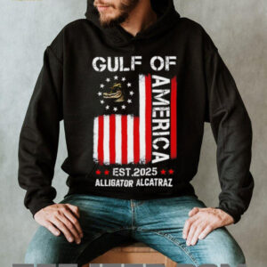 Gulf of America Alligator Alcatraz Est 2025 flag shirt