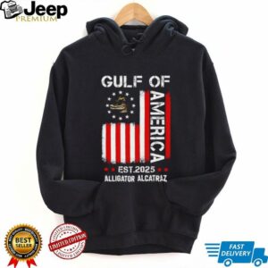 Gulf of America Alligator Alcatraz Est 2025 flag shirt