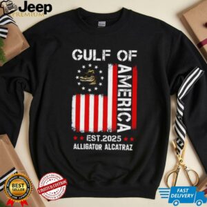 Gulf of America Alligator Alcatraz Est 2025 flag shirt