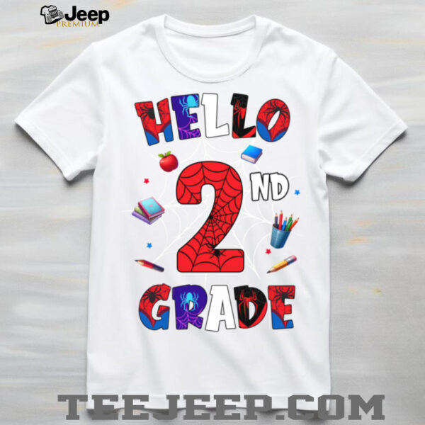 Hello 2nd Grade Squad Spider Back To School Second Grade Shirt