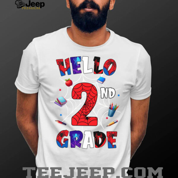 Hello 2nd Grade Squad Spider Back To School Second Grade Shirt