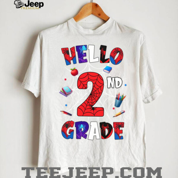 Hello 2nd Grade Squad Spider Back To School Second Grade Shirt