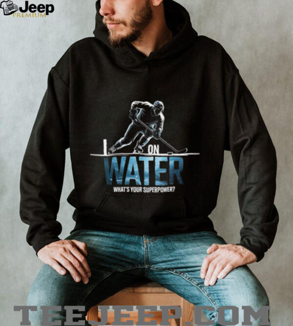 Hockey Player Superpower Funny Ice Skater Slapshot Sport Fan Long Sleeve Shirt
