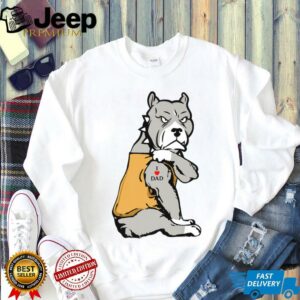 I Love DAD Pitbull Dog Tattoo Shirt