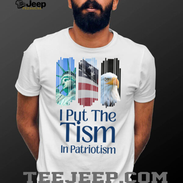 I Put The Tism In Patriotism Retro Autism Support USA Shirt