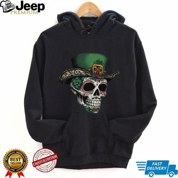 Irish I Were Mexican Sugar Skull T Shirt