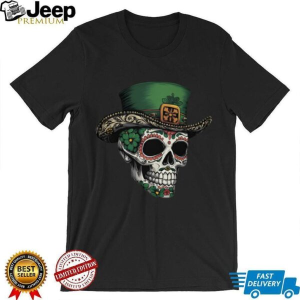 Irish I Were Mexican Sugar Skull T Shirt