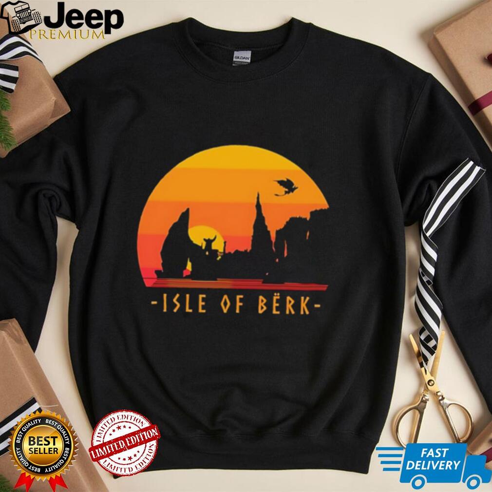 Isle of Berk retro shirt design with classic How to Train Your Dragon imagery