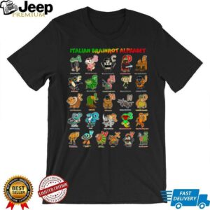 Italian BRAINROT Alphabet Meme Genz Character Shirt