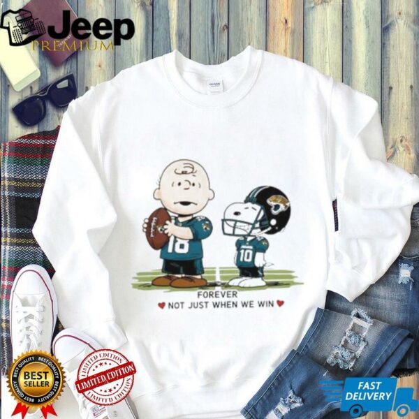 Jacksonville Jaguars Charlie Brown Snoopy Jaguars Forever Not Just When We Win shirt